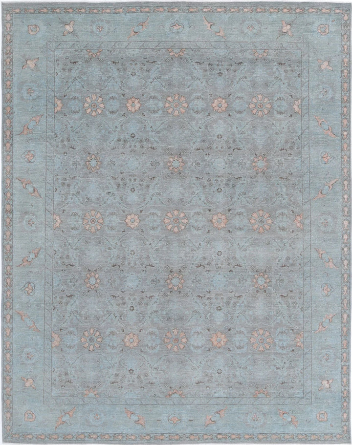 Afghan Oriental Rug 7' 11" x 10' 1" Hand-Knotted | No. AT15337