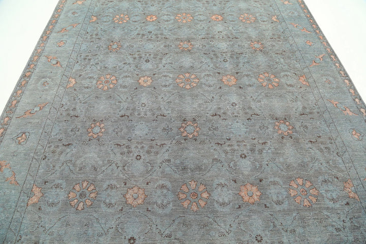 Afghan Oriental Rug 7' 11" x 10' 1" Hand-Knotted | No. AT15337
