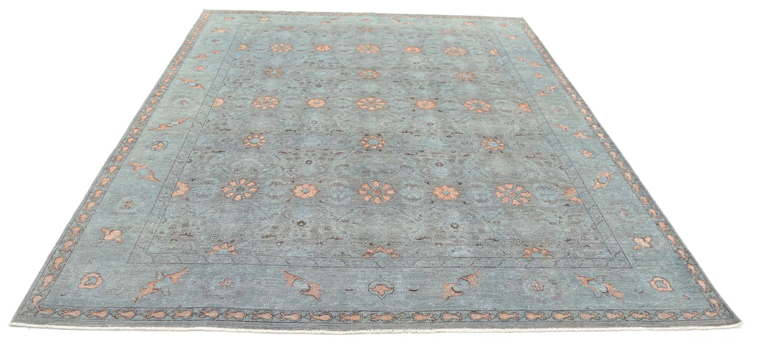 Afghan Oriental Rug 7' 11" x 10' 1" Hand-Knotted | No. AT15337