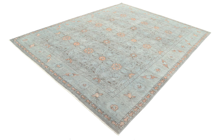 Afghan Oriental Rug 7' 11" x 10' 1" Hand-Knotted | No. AT15337