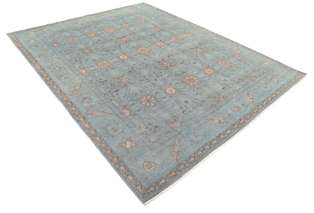 Afghan Oriental Rug 7' 11" x 10' 1" Hand-Knotted | No. AT15337