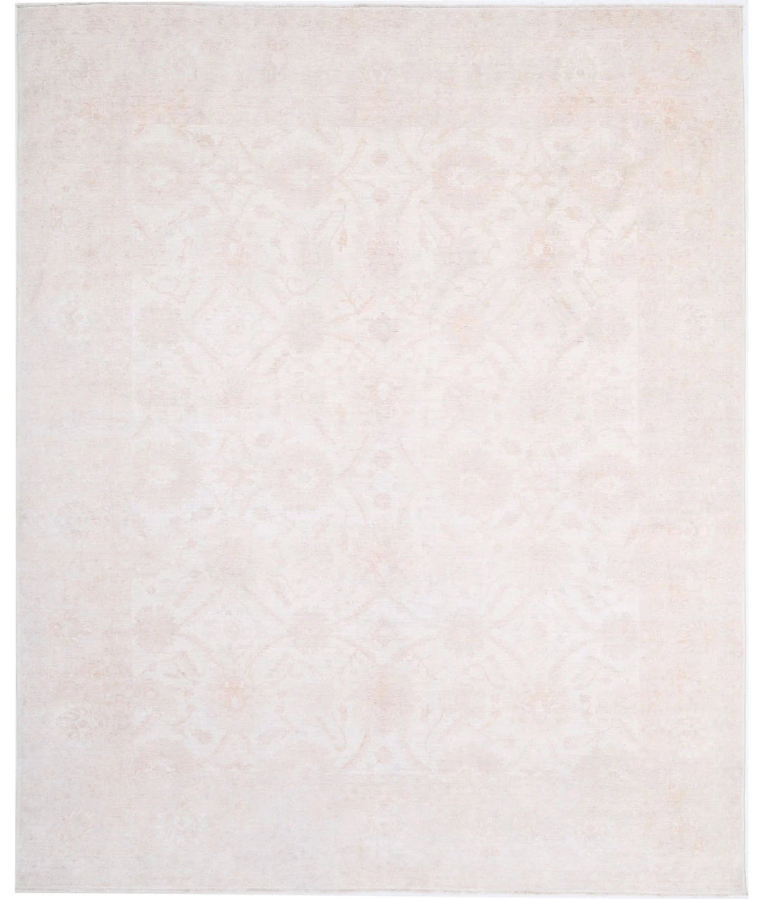 Ivory Afghan Serenity Rug 11' 9" x 14' 6" Hand-Knotted | No. AT153473