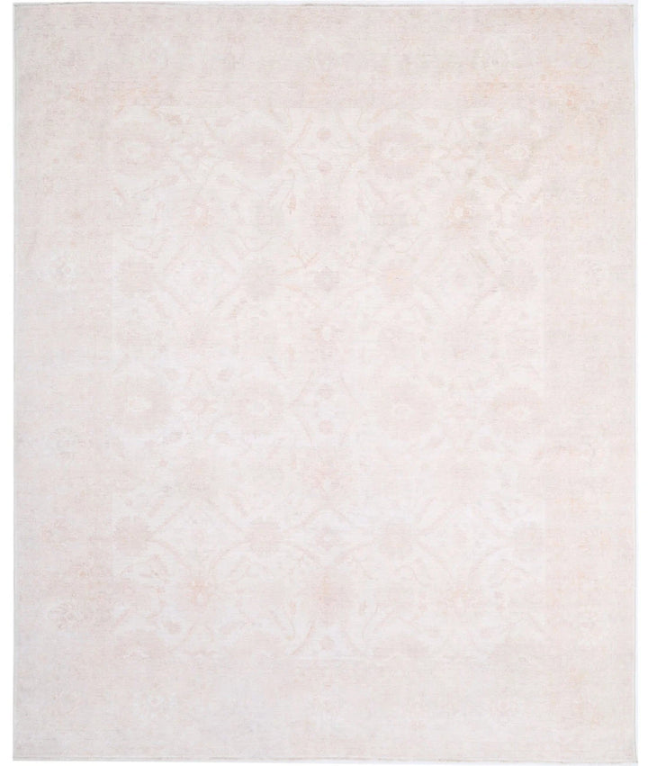 Ivory Afghan Serenity Rug 11' 9" x 14' 6" Hand-Knotted | No. AT153473