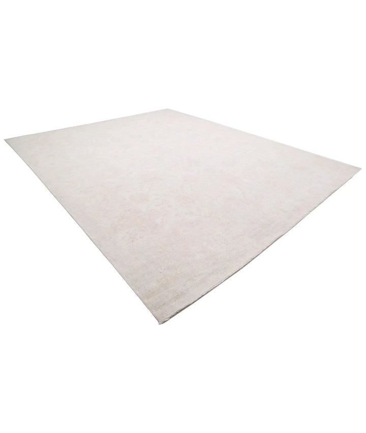 Ivory Afghan Serenity Rug 11' 9" x 14' 6" Hand-Knotted | No. AT153473