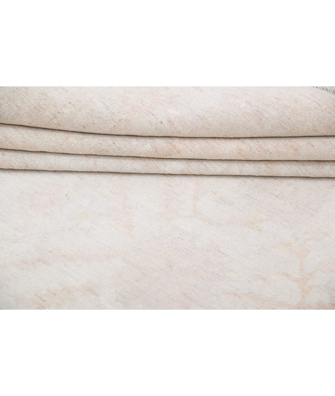 Ivory Afghan Serenity Rug 11' 9" x 14' 6" Hand-Knotted | No. AT153473