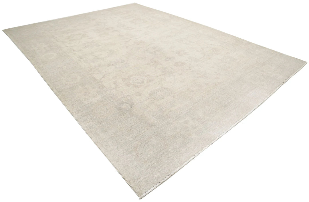 Afghan Oushak Rug 9' 11" x 13' 1" Hand-Knotted | No. AT15453