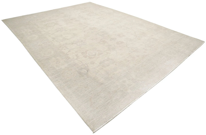 Afghan Oushak Rug 9' 11" x 13' 1" Hand-Knotted | No. AT15453