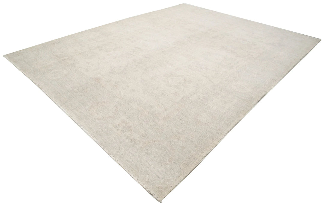 Afghan Oushak Rug 9' 11" x 13' 1" Hand-Knotted | No. AT15453