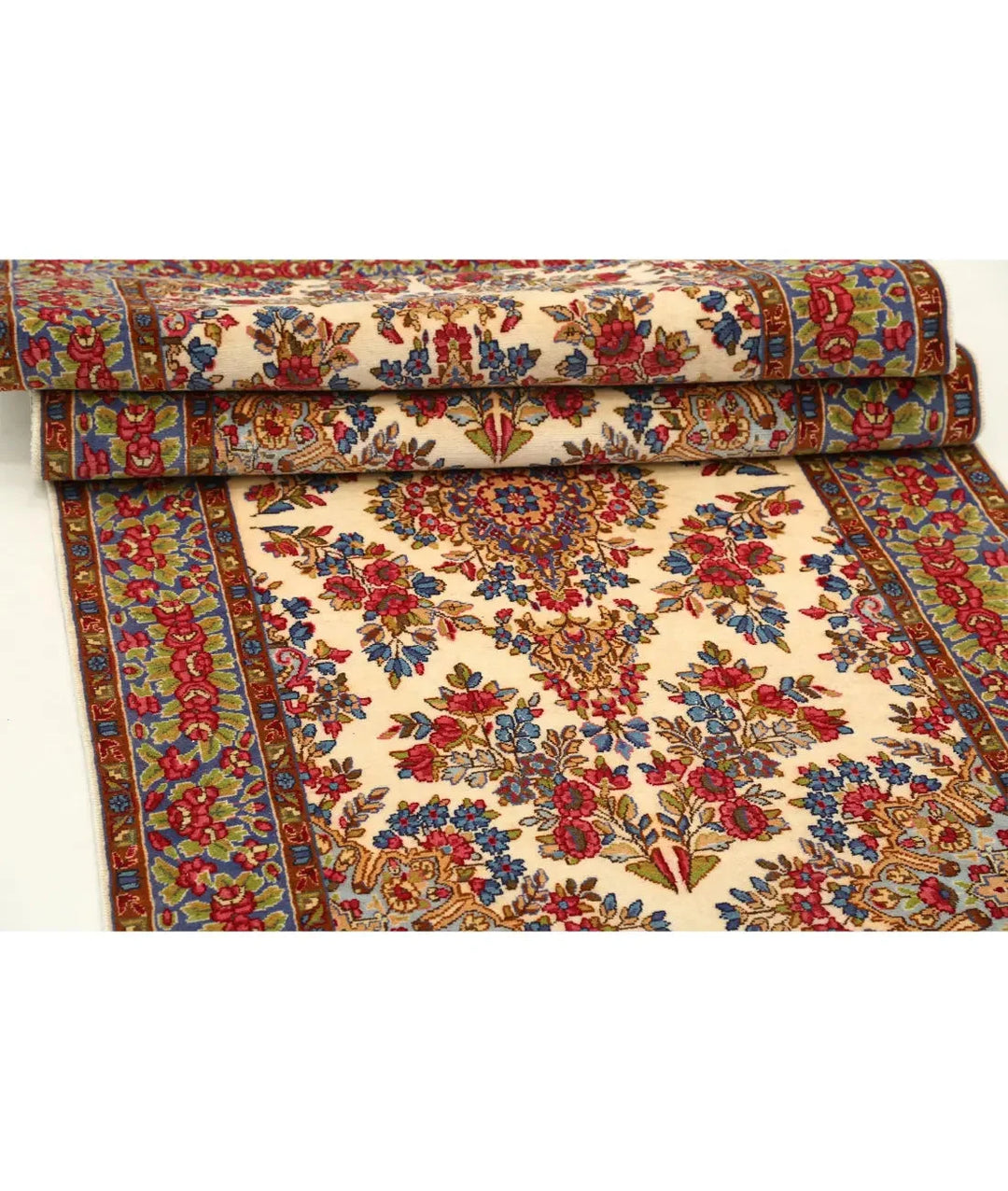Persian Kerman Runner Rug 3' 5" x 21' 1" Hand-Knotted | No. AT15459
