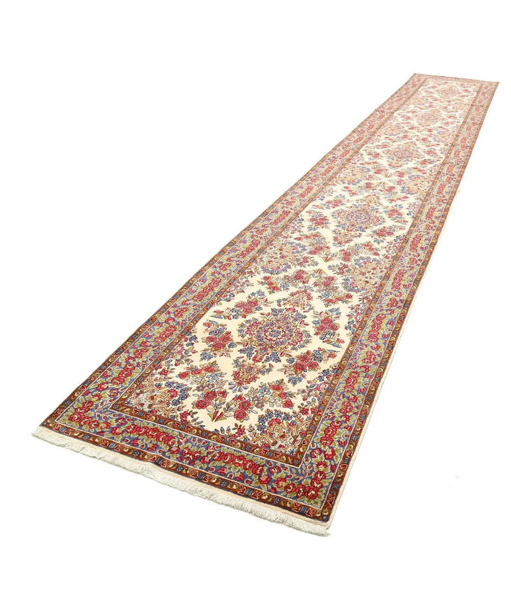 Persian Kerman Runner Rug 3' 5" x 21' 1" Hand-Knotted | No. AT15459