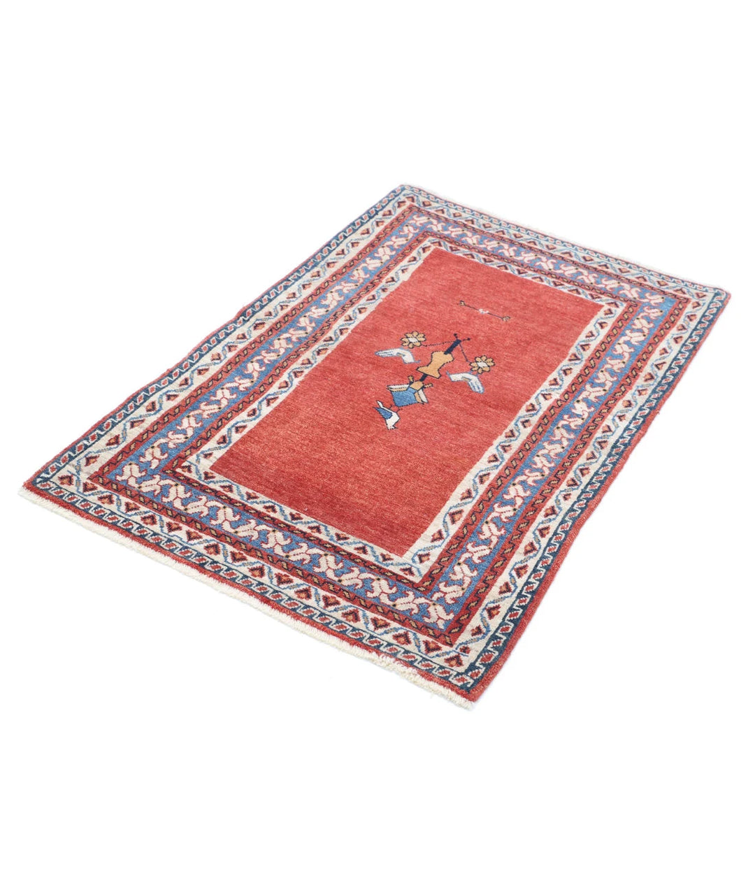Persian Gabbeh Rug 2' 4" x 3' 6" Hand-Knotted | No. AT15497