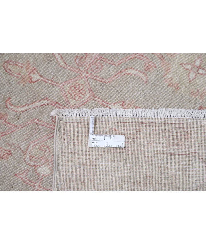 Grey Afghan Tabriz Rug 4' 9" x 6' 6" Hand-Knotted | No. AT157940