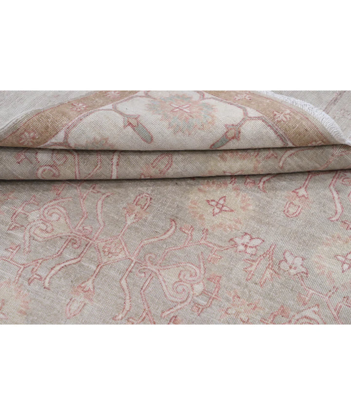 Grey Afghan Tabriz Rug 4' 9" x 6' 6" Hand-Knotted | No. AT157940