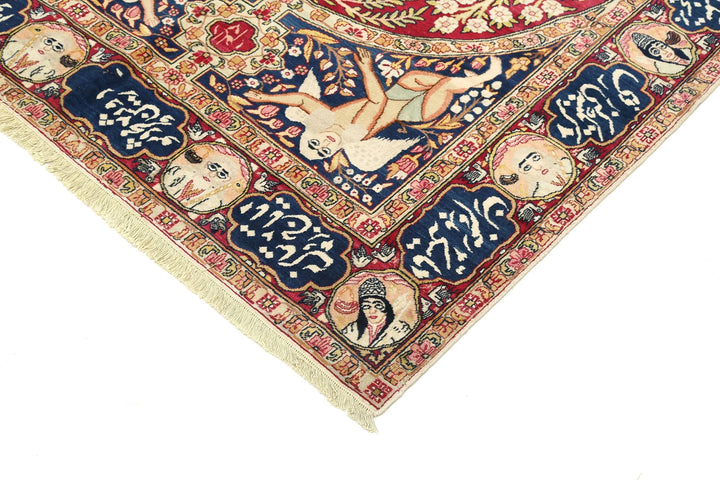 Persian Pictorial Rug 4' 4" x 6' 6" Hand-Knotted | No. AT15920