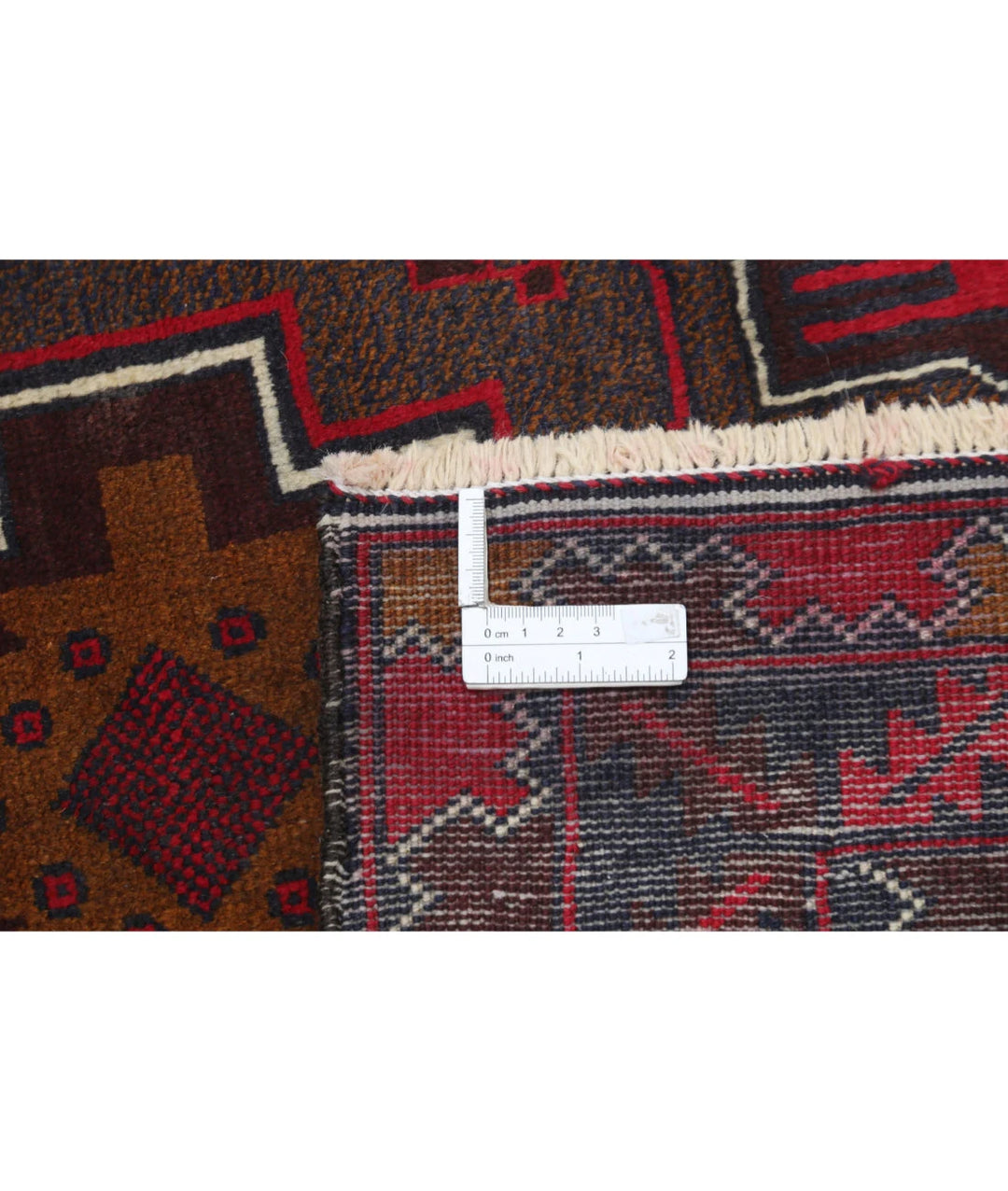 Red Afghan Tribal Rug 2' 1" x 5' 1" Hand-Knotted | No. AT16089