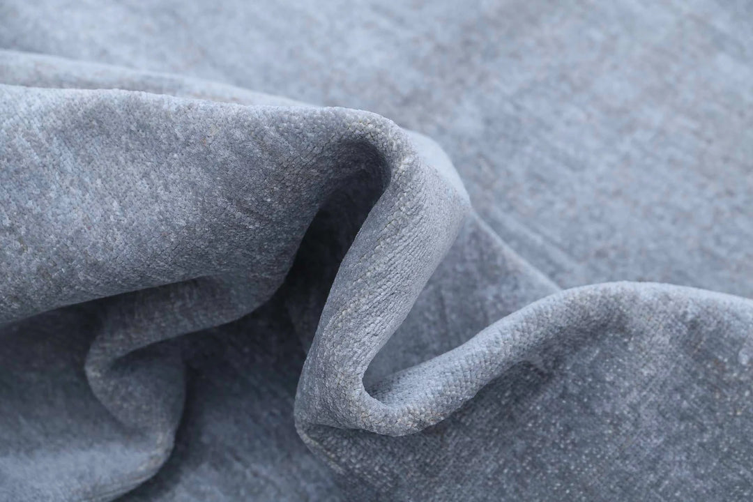 Grey Afghan Overdye Rug 5' 7" x 7' 5" Hand-Knotted | No. AT16398