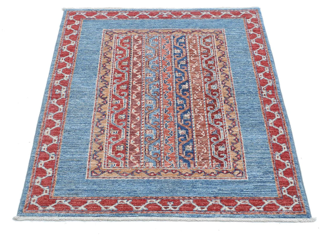 Afghan Shaal Rug 2' 10" x 3' 9" Hand-Knotted | No. AT164177
