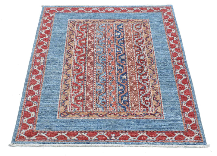Afghan Shaal Rug 2' 10" x 3' 9" Hand-Knotted | No. AT164177