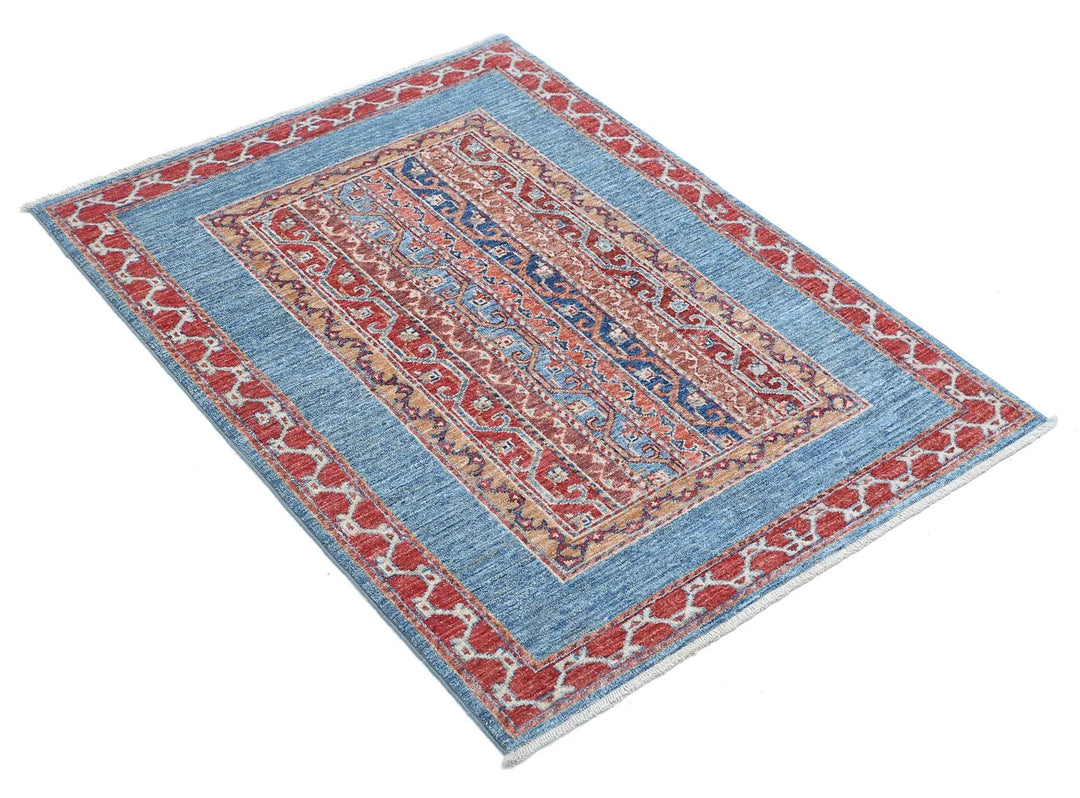 Afghan Shaal Rug 2' 10" x 3' 9" Hand-Knotted | No. AT164177