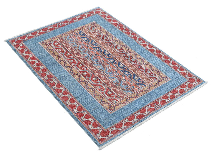 Afghan Shaal Rug 2' 10" x 3' 9" Hand-Knotted | No. AT164177
