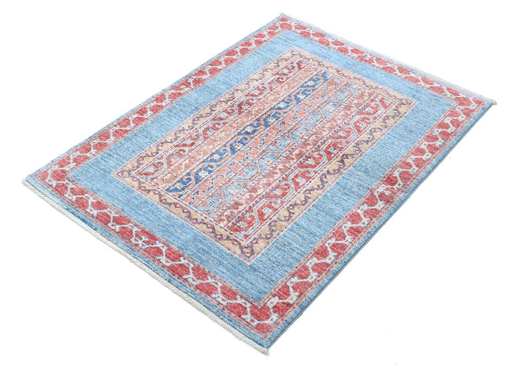 Afghan Shaal Rug 2' 10" x 3' 9" Hand-Knotted | No. AT164177