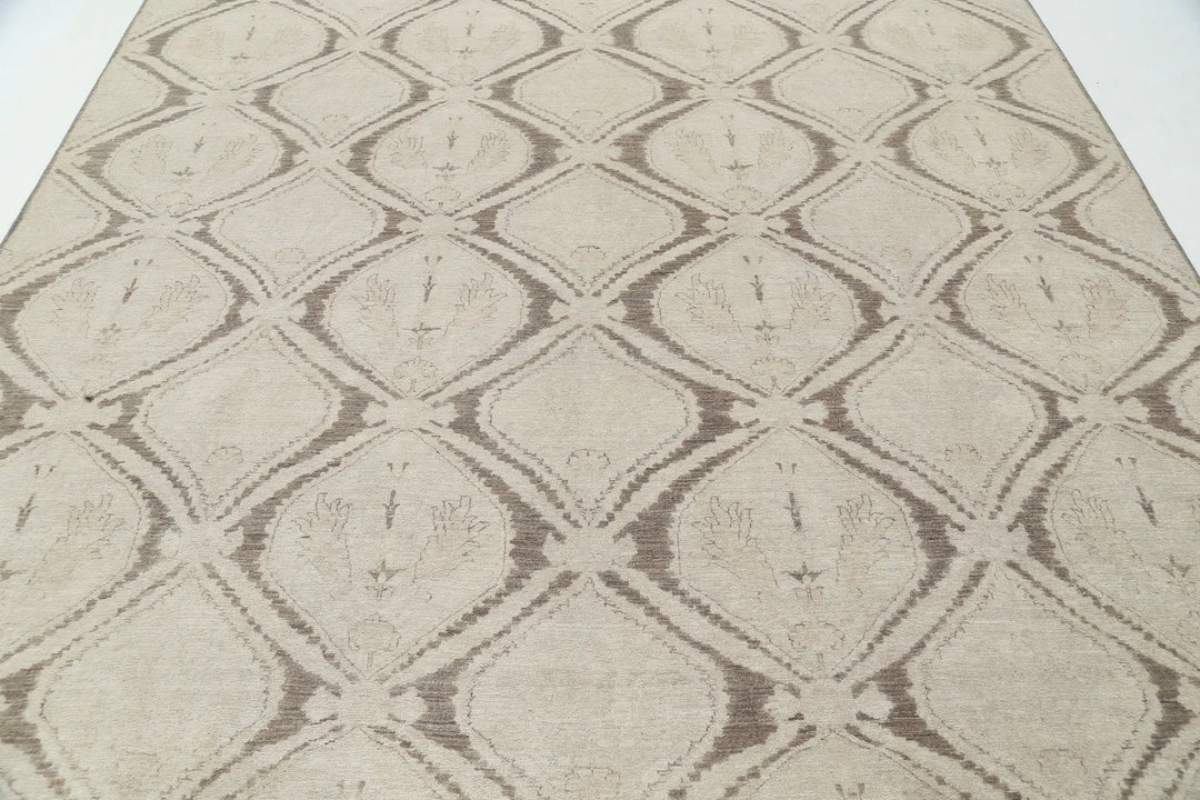 Afghan Oriental Rug 8' 7" x 10' 10" Hand-Knotted | No. AT16538