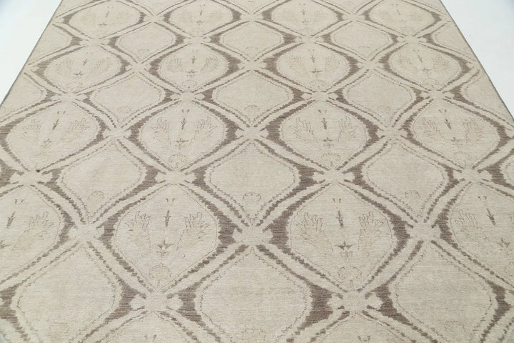 Afghan Oriental Rug 8' 7" x 10' 10" Hand-Knotted | No. AT16538