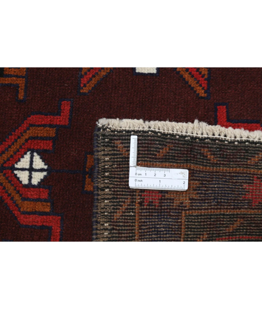 Red Afghan Tribal Rug 2' 9" x 4' 7" Hand-Knotted | No. AT16545