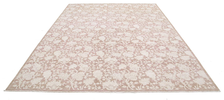 Ivory Afghan Serenity Rug 8' 10" x 11' 5" Hand-Knotted | No. AT16571