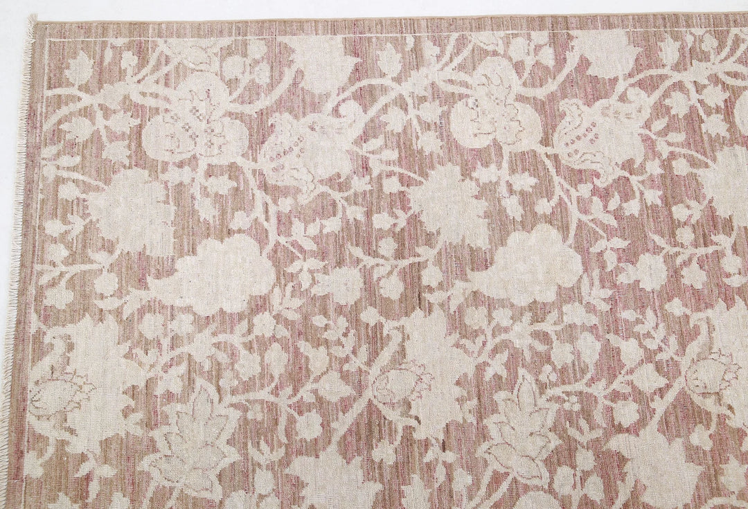 Ivory Afghan Serenity Rug 8' 10" x 11' 5" Hand-Knotted | No. AT16571