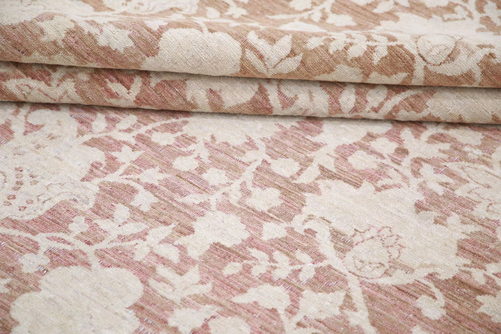 Ivory Afghan Serenity Rug 8' 10" x 11' 5" Hand-Knotted | No. AT16571