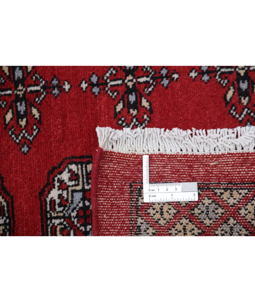 Red Pakistani Bokhara Rug 8' 0" x 10' 1" Hand-Knotted | No. AT16670