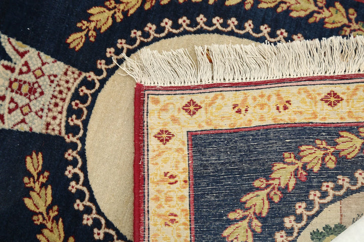 Persian Pictorial Rug 1' 5" x 1' 9" Hand-Knotted | No. AT16787