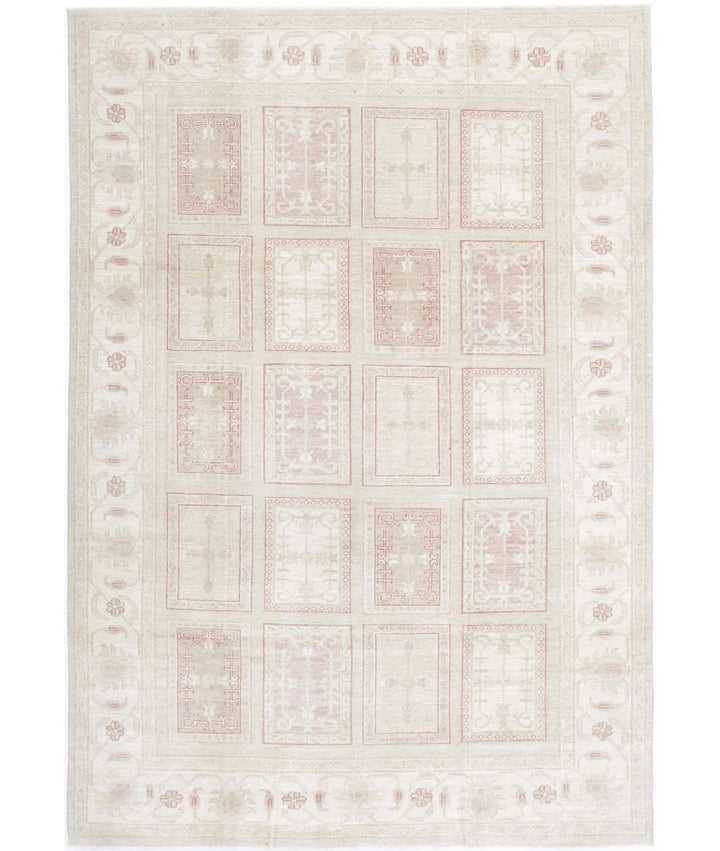 Afghan Bakhtiari Rug 6' 4" x 9' 3" Hand-Knotted | No. AT16939