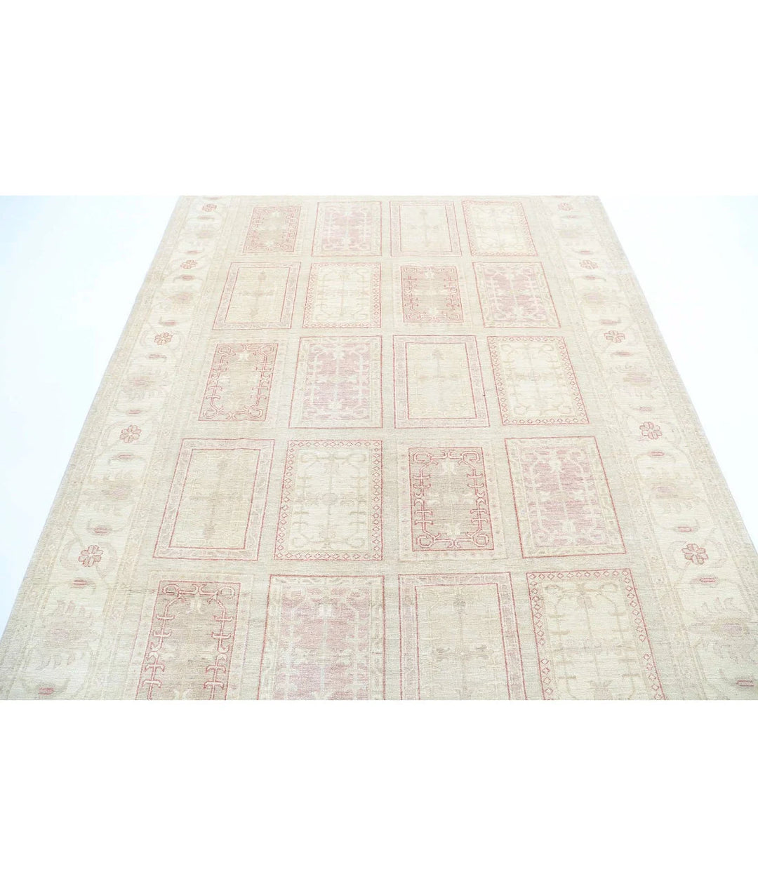 Afghan Bakhtiari Rug 6' 4" x 9' 3" Hand-Knotted | No. AT16939