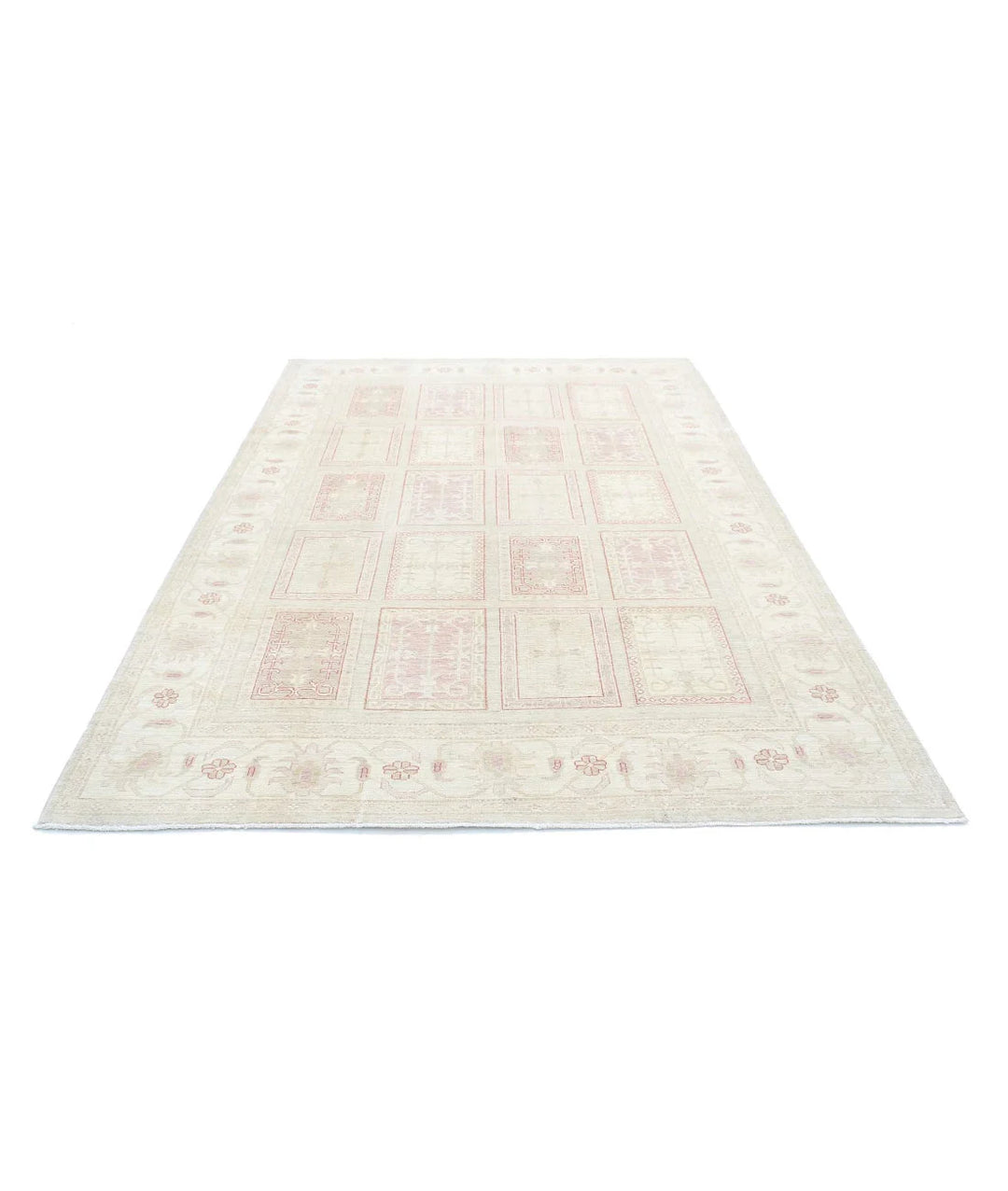 Afghan Bakhtiari Rug 6' 4" x 9' 3" Hand-Knotted | No. AT16939