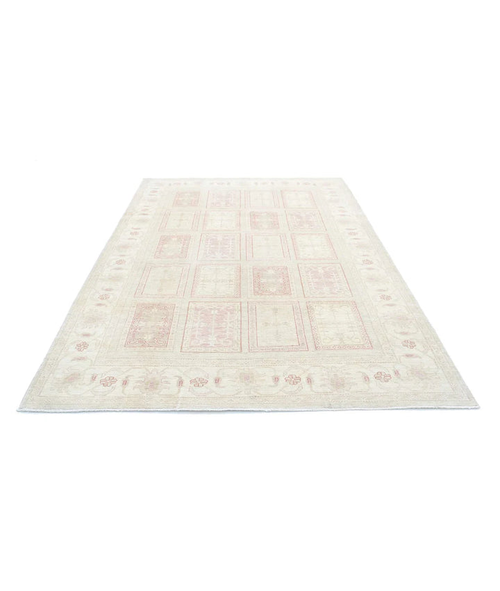 Afghan Bakhtiari Rug 6' 4" x 9' 3" Hand-Knotted | No. AT16939