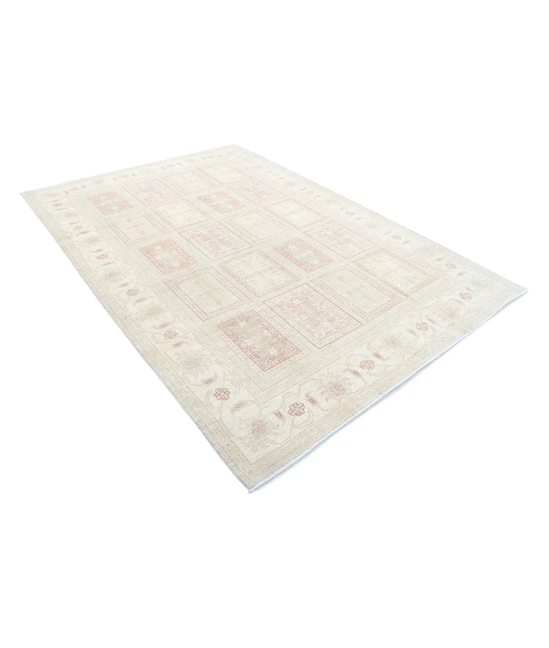 Afghan Bakhtiari Rug 6' 4" x 9' 3" Hand-Knotted | No. AT16939