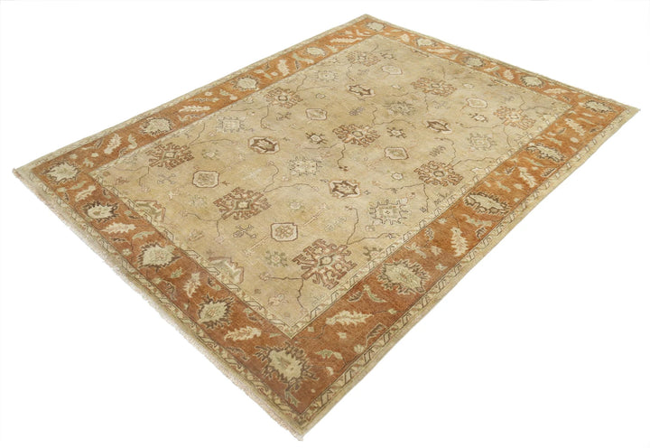 Indian Ziegler Rug 5' 5" x 7' 5" Hand-Knotted | No. AT16963