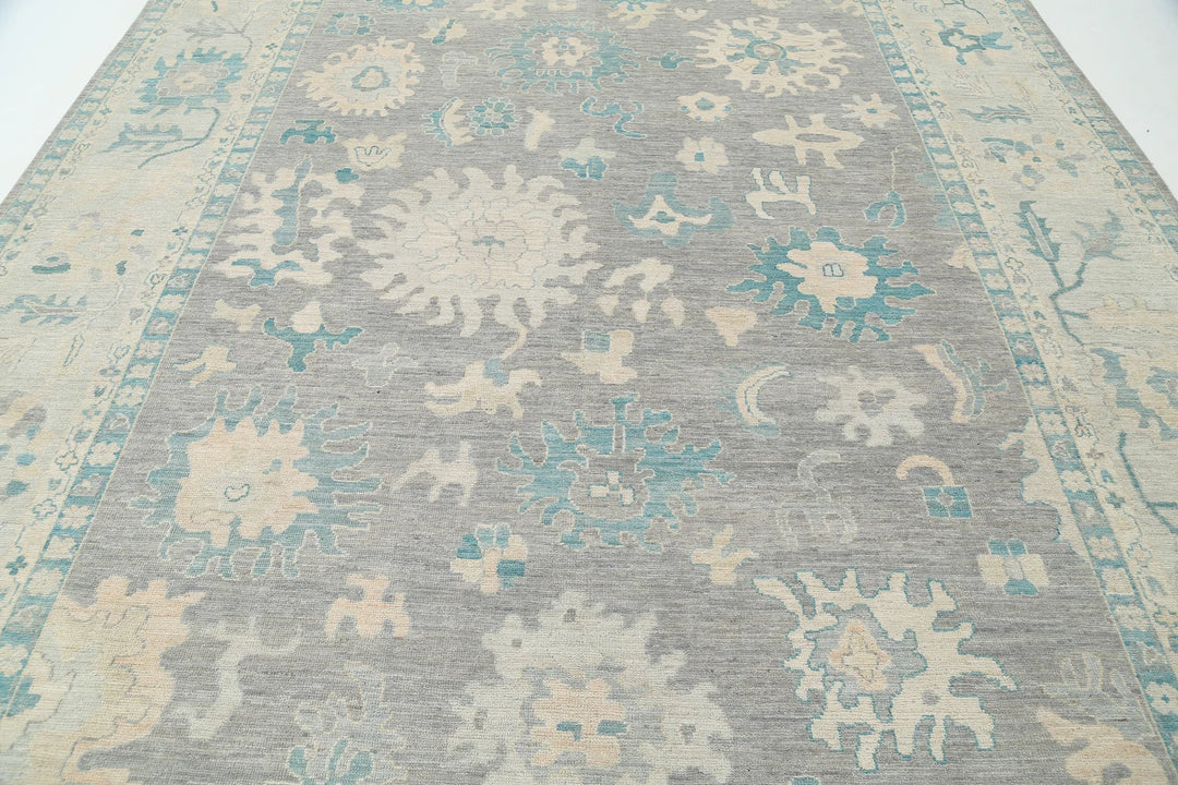 Afghan Oushak Rug 9' 9" x 13' 7" Hand-Knotted | No. AT16987