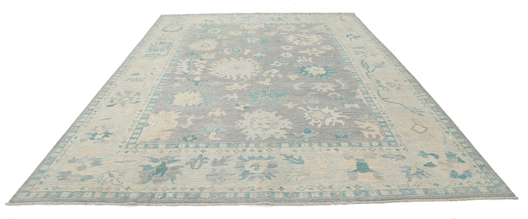 Afghan Oushak Rug 9' 9" x 13' 7" Hand-Knotted | No. AT16987
