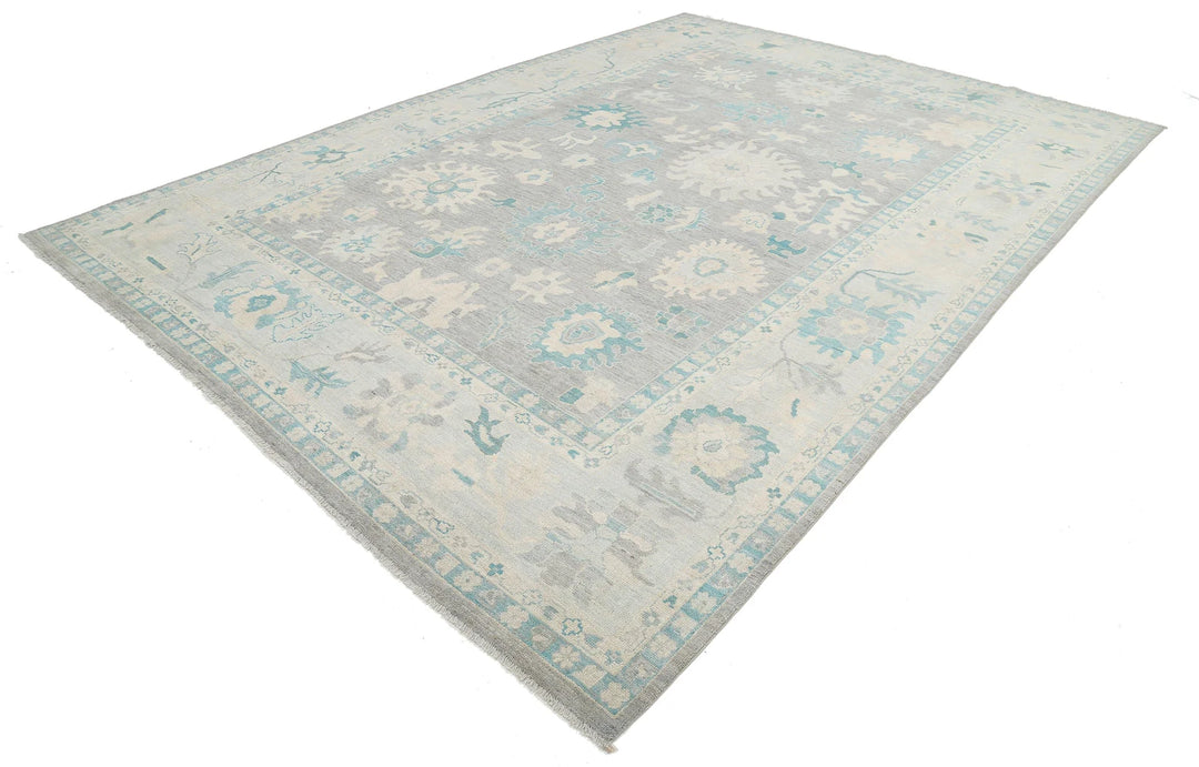 Afghan Oushak Rug 9' 9" x 13' 7" Hand-Knotted | No. AT16987