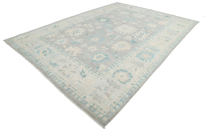 Afghan Oushak Rug 9' 9" x 13' 7" Hand-Knotted | No. AT16987