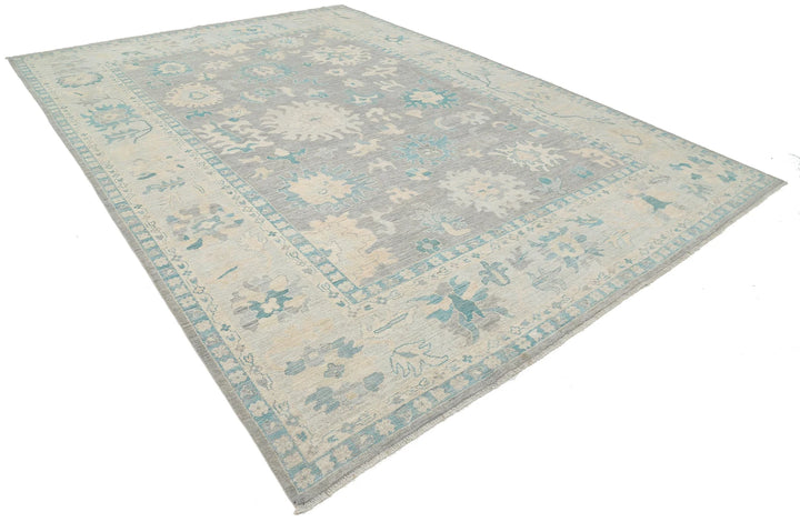 Afghan Oushak Rug 9' 9" x 13' 7" Hand-Knotted | No. AT16987