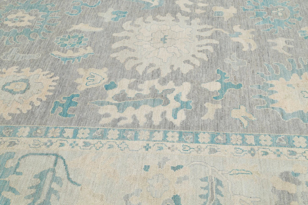 Afghan Oushak Rug 9' 9" x 13' 7" Hand-Knotted | No. AT16987
