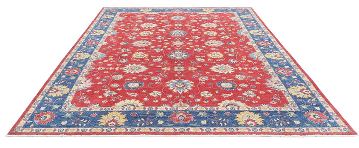 Afghan Ziegler Rug 8' 11" x 11' 8" Hand-Knotted | No. AT17088