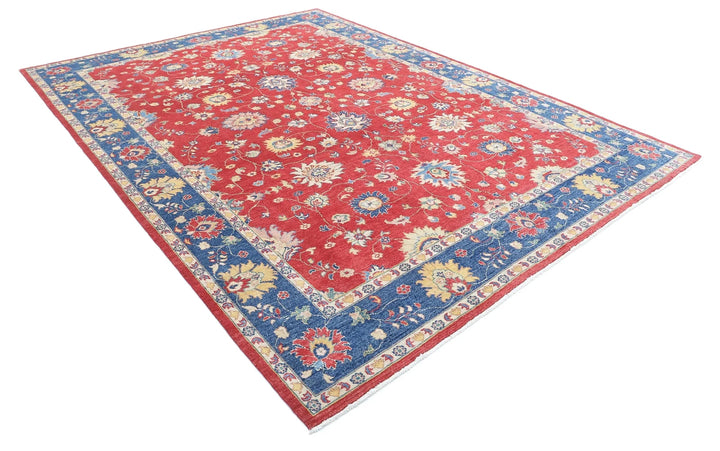 Afghan Ziegler Rug 8' 11" x 11' 8" Hand-Knotted | No. AT17088