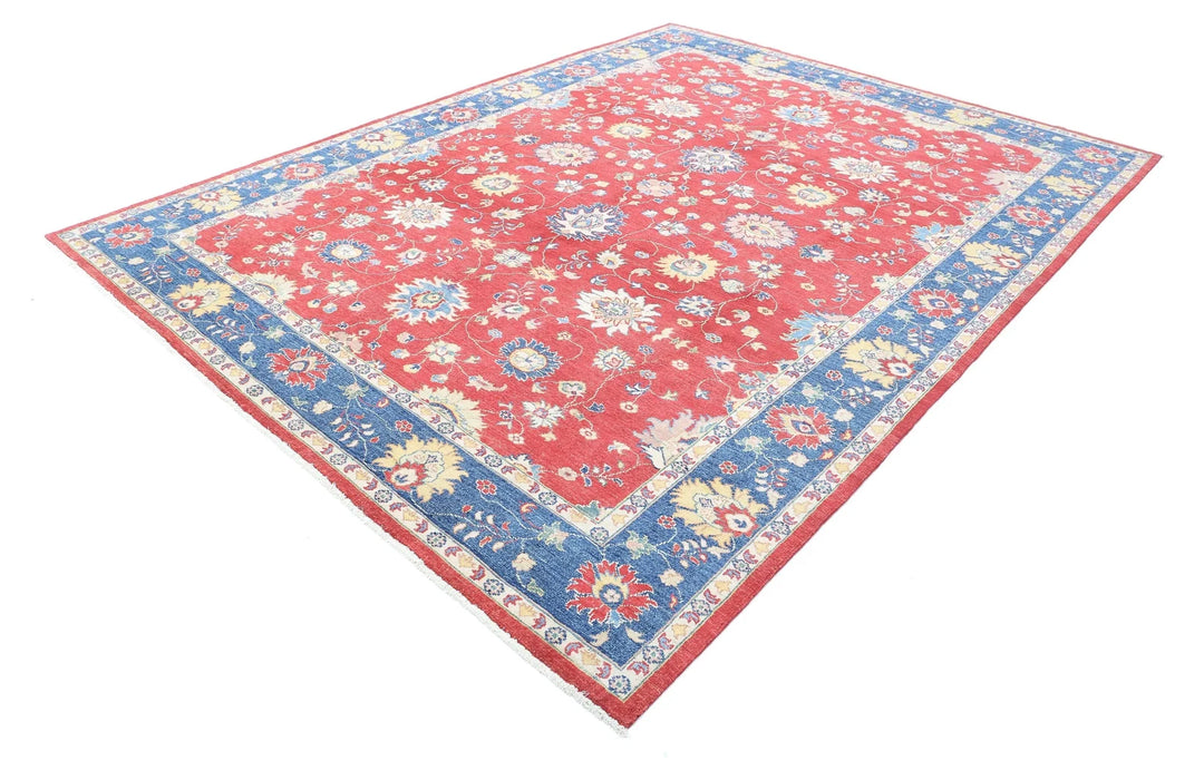 Afghan Ziegler Rug 8' 11" x 11' 8" Hand-Knotted | No. AT17088