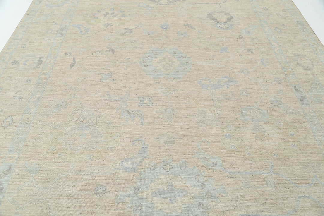 Afghan Oushak Rug 9' 0" x 11' 10" Hand-Knotted | No. AT17109