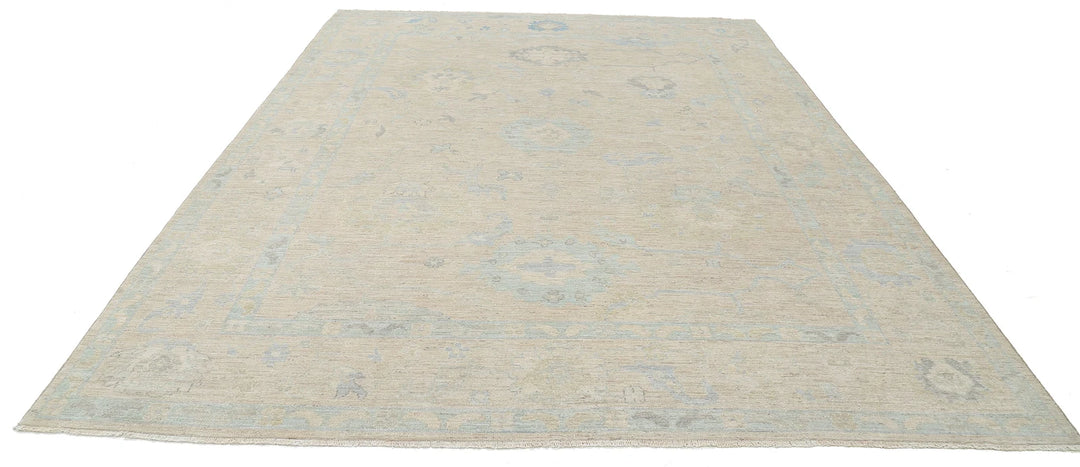 Afghan Oushak Rug 9' 0" x 11' 10" Hand-Knotted | No. AT17109